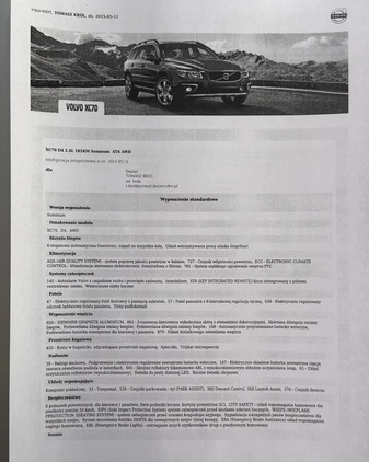 Volvo XC 70 cena 109900 przebieg: 128800, rok produkcji 2015 z Kielce małe 631